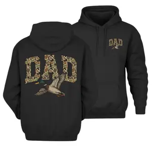 Old School Camo Duck Hunting Hoodie – Vintage Outdoor Graphic Pullover For Fathers And Husbands, Faith Inspired Southern Style Sweatshirt, Perfect Gift For Dad, Everyday Streetwear
