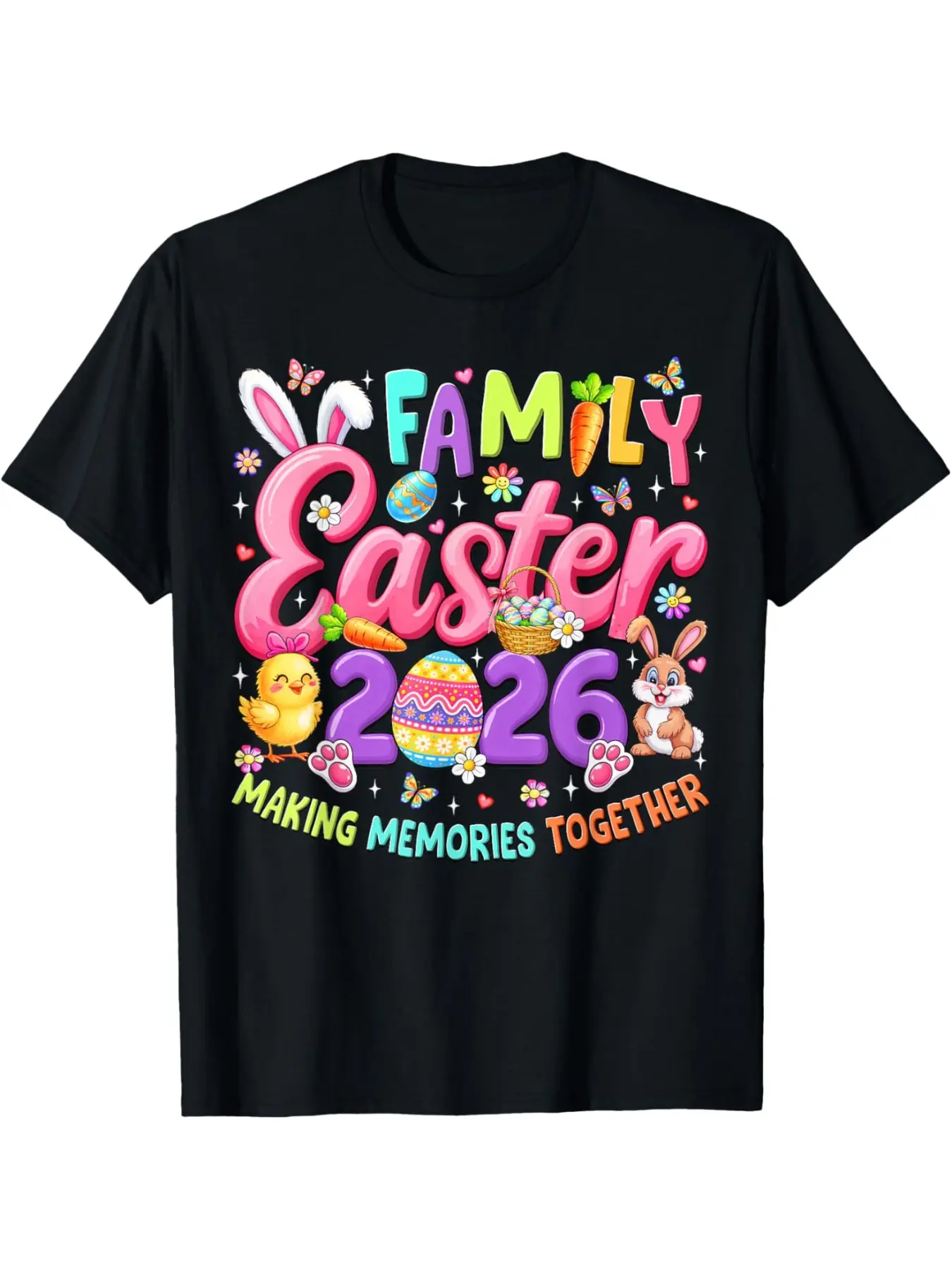 Family Easter 2026 Easter Crew Matching Outfit |   Women Men T-Shirt - Summer Casual Short Sleeve Tee, Crew Neck, Perfect For Daily Wear & Holiday Gifts, Birthday Party, Easter, Mother'S Day, Father'S Day Gifts Costumes For Mens