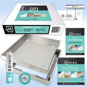 Skimmer Lids Pty  12 in. Hide Skimmer Cover Lid Kit