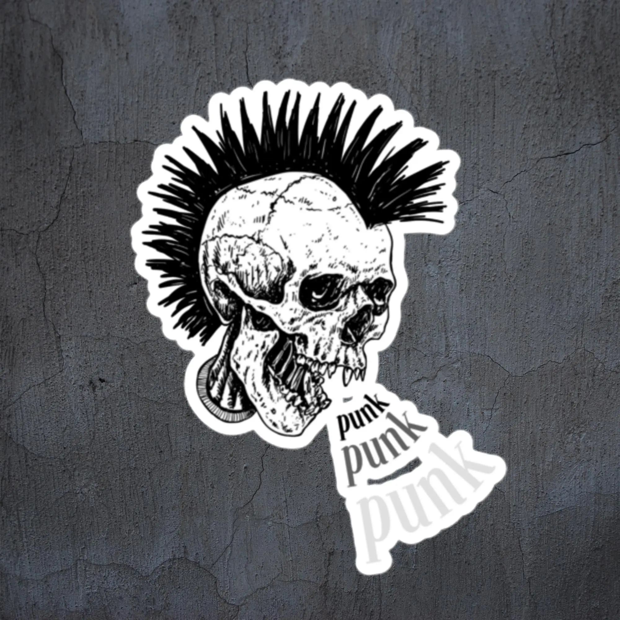 Kiss-cut punk sticker