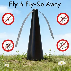 Mosquito Fly Fan Aa Battery Powered, Durable Abs Material, Professional Insect Repellent, Ideal for Commercial Restaurants, Food Stands, Outdoors