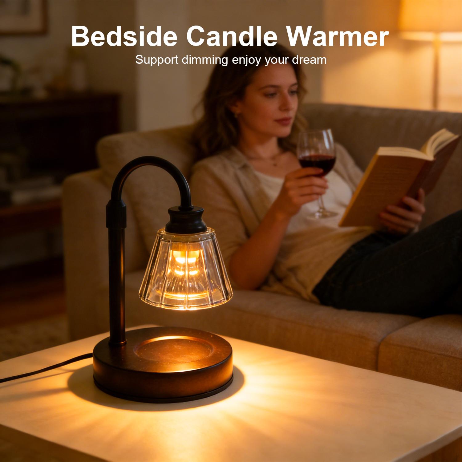 Candle warmer lamp with 2/4/8-hour timer and dimmable function, height adjustable wax melt warmer, suitable for jar candles, flameless home fragrance lamp, ideal as a birthday gift for women and moms, and a housewarming gift Candle warmer lamp with 2/4/8-hour timer and dimmable function, height adjustable wax melt warmer, suitable for jar candles, flameless home fragrance lamp, ideal as a birthday gift for women and moms, and a housewarming gift
