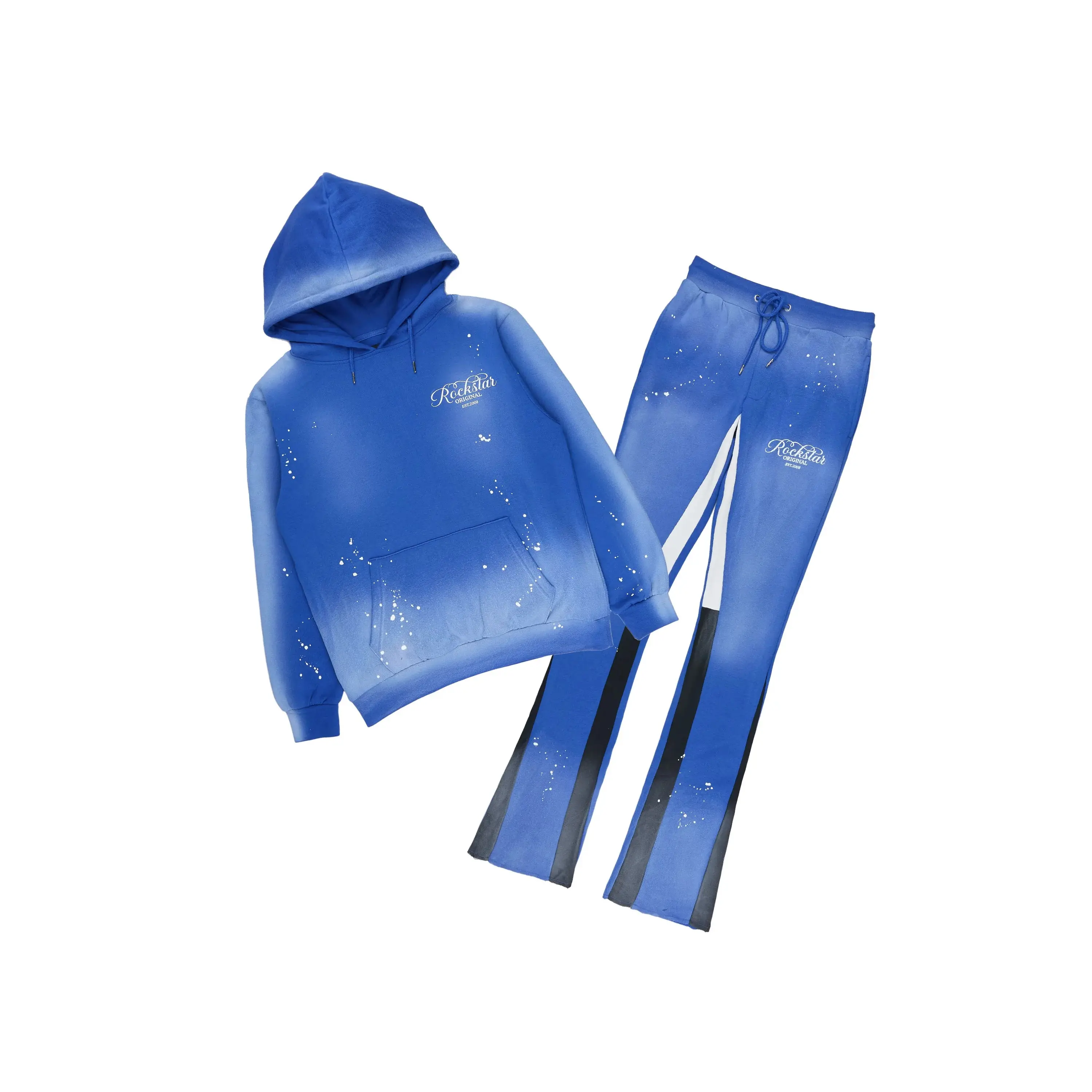Rafter 2.0 Royal Blue Hoodie/Stacked Flare Track Set