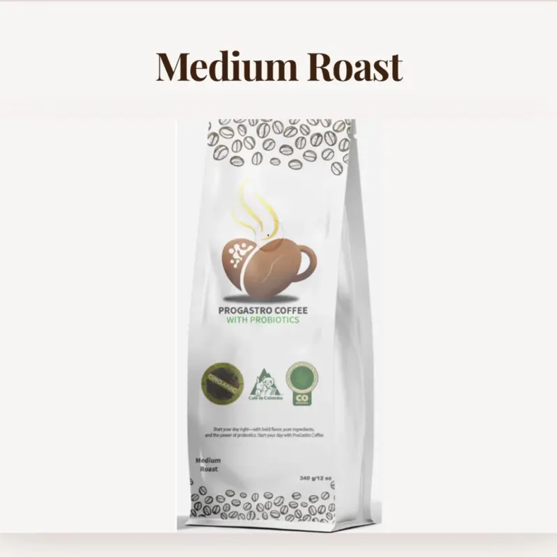 Progastro Coffee - Café Colombiano with Probiotics Medium Roast 340g Gourmet Bean Blend