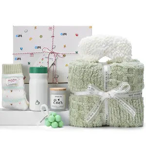 elf Care Gift Box for Women – Cozy Spa Gift Set with Candle, Socks, Bath Salts & Mug, Perfect Birthday Gift for Best Friend, Mom or Sister