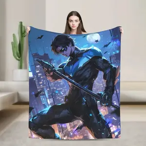 Dicks nightwing Graysons  Blankets  Travel Office Flannel Throw Blanket For Bedroom Warm Design Quality Bedspread Gift