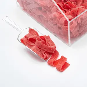 Sour Strawberry Belts - Sweet Sour Candy with Sugar Coating - 4oz 8oz 1 lb Candy Bag sour belt Snack Bonbon