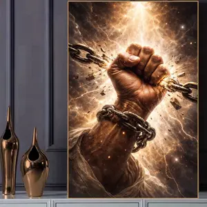 Chain Breaker Wall Art Divine Deliverance Premium Framed Print Symbolizing Freedom Strength and Breakthrough