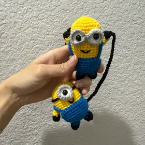 Handmade crocheted hanging for rear mirror car