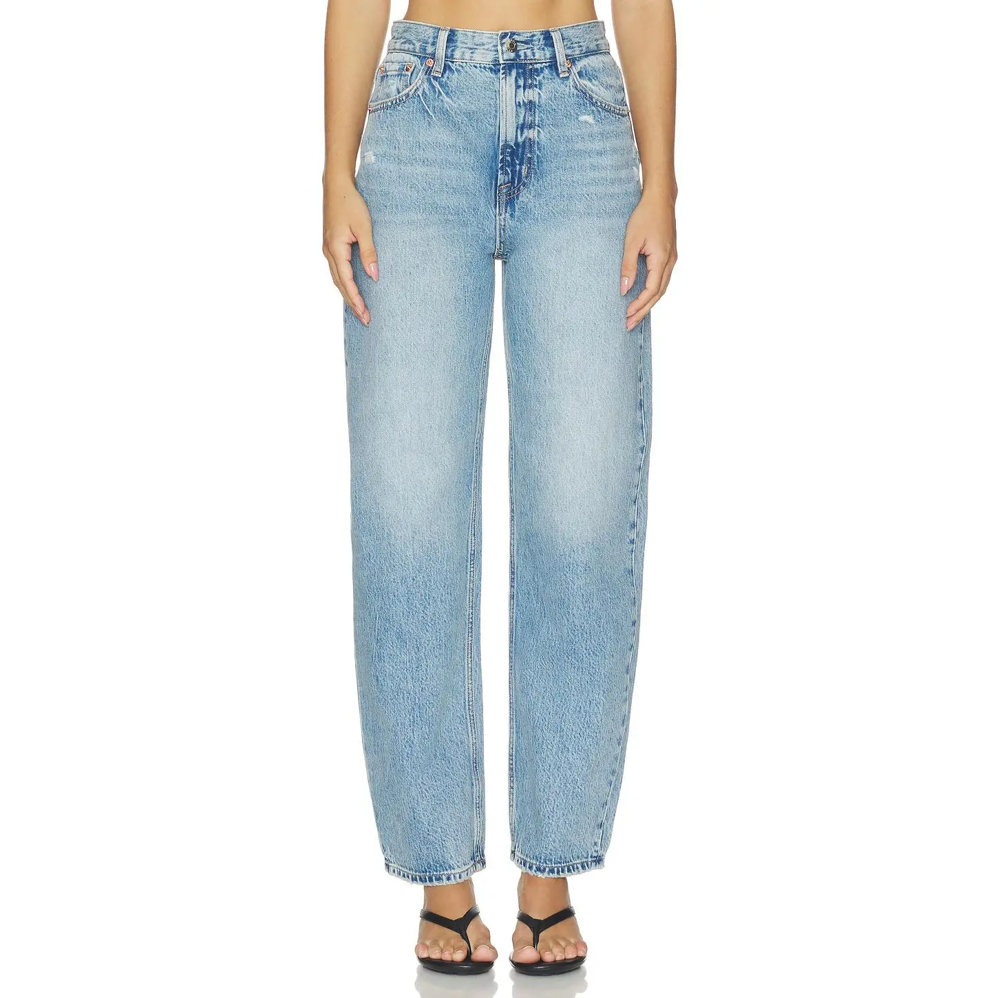 PISTOLA Wes High Rise Barrel Jeans in Blue Cloud PISTOLA Wes High Rise Barrel Jeans in Blue Cloud