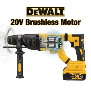 DEWALT DCH 263 M18 20V Cordless Rotary Hammer Drill, Heavy Duty for Concrete Drilling, Masonry & Construction