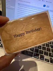 Spitfire Happy Birthday Mini Wood Card