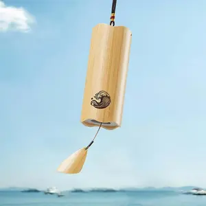 Bamboo Wind Chimes Dm D/F/A/G Wooden Wind Bell for Garden Patio Zen Meditation & Relaxation Décor Natural Serene Design