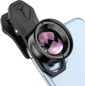 Upgraded Professional Macro Lens for Smartphone with Ring Light，Selfie beauty filter，Aluminum Phone Camera Lens Kit with Universal Clip. Phone Lens Attachment Fit for iPhone/Android Phone