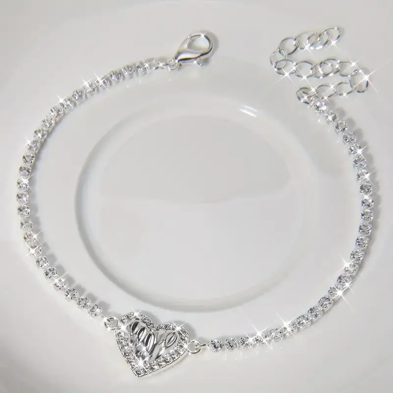 925 Silver Plated Bracelet for Women with a Natural Stone Pendant, Elegant and Luxury Chain Jewelry for Daily Wear, Luxury Look, Female