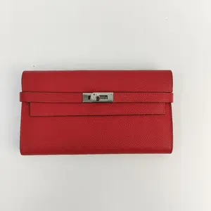 Pre-owned HERMÈS leather wallet Hermes Kelly Kelly red （BF 12） KY02264