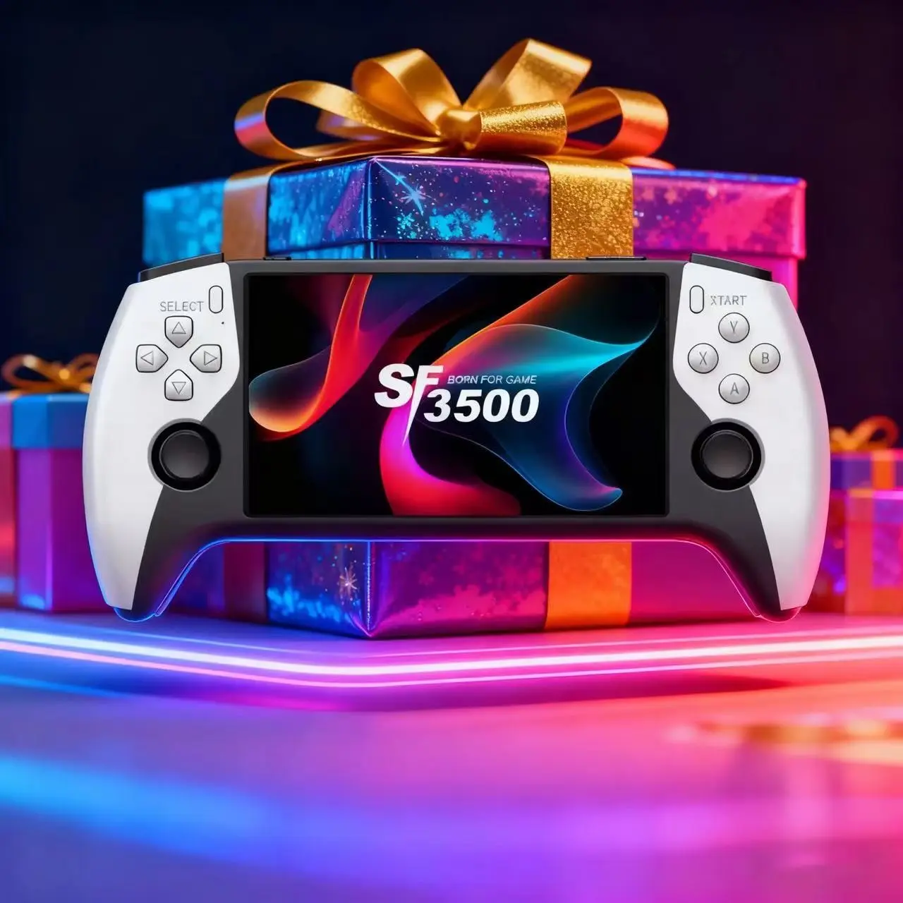 Sf3500 Retro Handheld Game Console, HD 5.5-Inch IPS Screen, TV Connection, 14+ Emulators, 5-Hour Battery Life, Portable Gaming Device