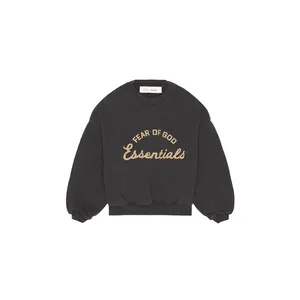 Fear of God ESSENTIALS Kids Training 90's Crewneck Sweatshirt in Faded Black