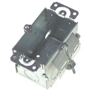 212 MAIN Single-Gang Rectangular Old Work Electrical Box with Rectangular Size, Gangable Hubbell Electric Raco Design, Plaster Ears, Bracketed Fix for Home Supplies Organization