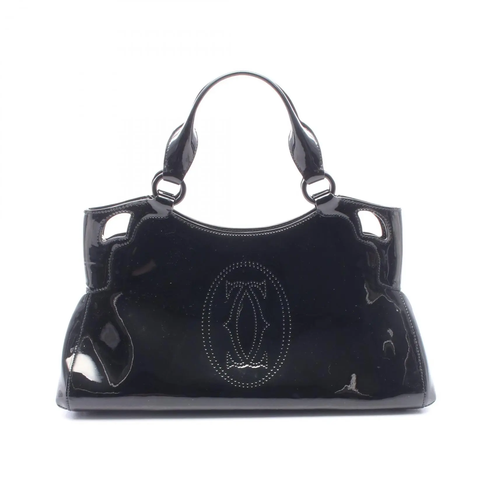 Pre-owned Cartier Patent Leather Shoulder Bags Marcello de Handbag