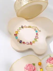 Dopamine crystal candy bracelet for women, unique design, layered alloy, perfect as a gift for your girlfriend, fresh and elegant style.