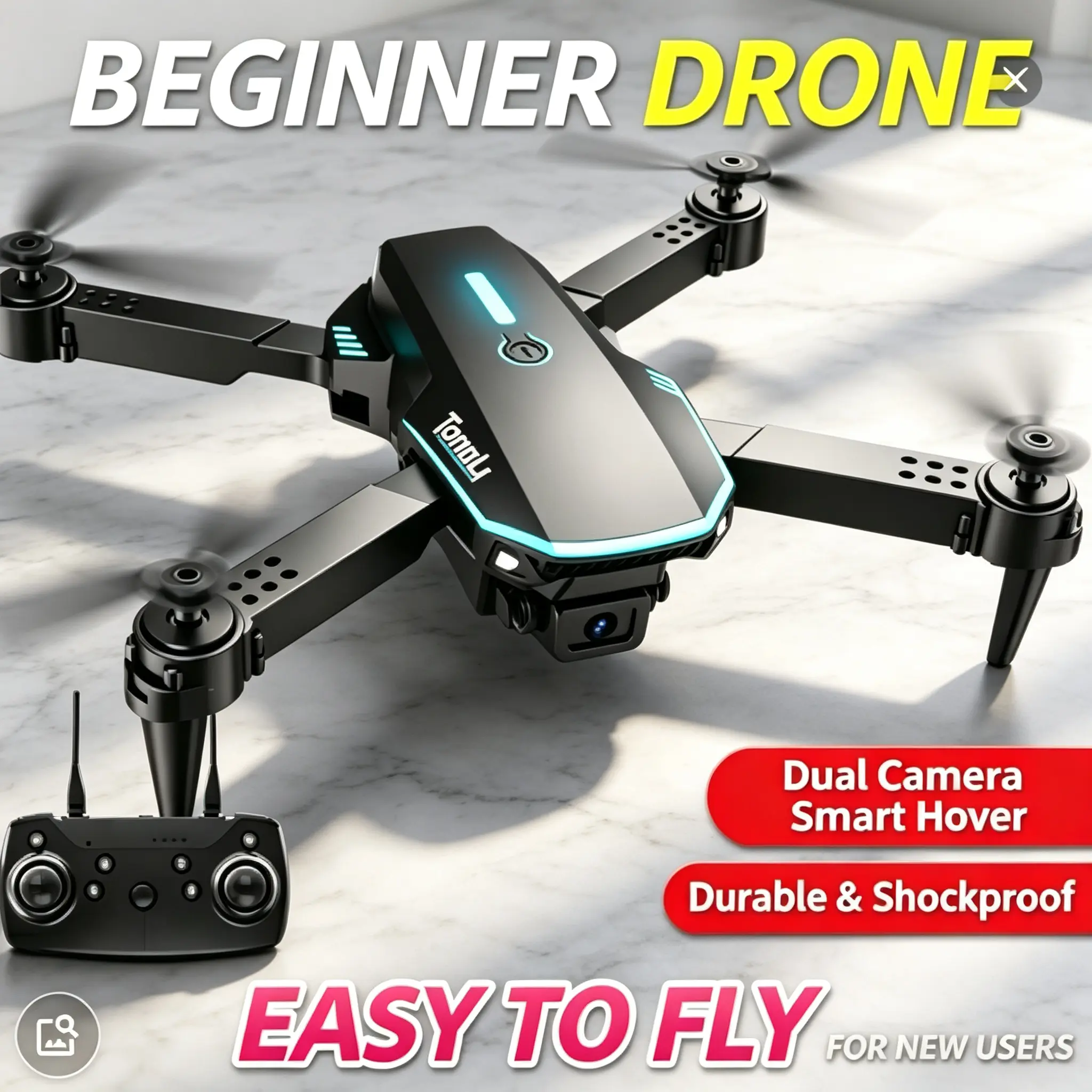 tongli  rc drone for kids quadcopter with camera  HD camera drone propeller guards waypoint flight modular battery 3D flip / 360° roll travel portable drone  Christmas gift drone graduation gift drone