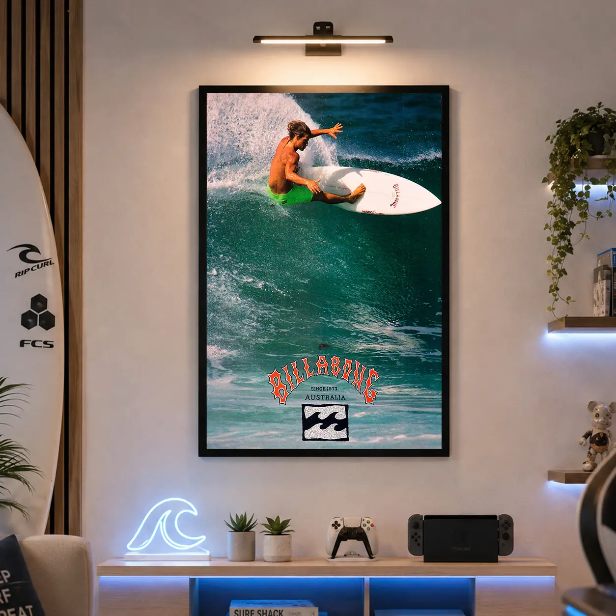 Vintage Surf Poster Decor, Retro Surfing Competition Poster, Ocean Wave Surfer Art Decor, Vintage Coastal Beach Decor For Bedroom Boy Room Dorm Living Room