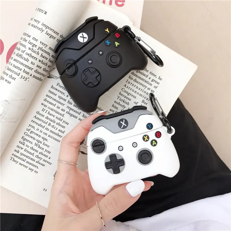 1 handheld game controller shaped headphone protective case, anti drop and durable Portable silicone headphone case, Apple wireless Bluetooth Earbuds case, Earphones, suitable for AirPods 1/2/3/4/pro/pro 2/pro 3