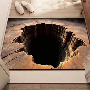 Creative 3D Illusion Design Rug, Soft Washable Carpet, Indoor Outdoor Decorative Entrance Mat, Suitable for Party Entry, Living Room, Bedroom, Bathroom