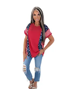 *PRE ORDER* STARS & STRIPES PATCHWORK TOP est ship date 5-19