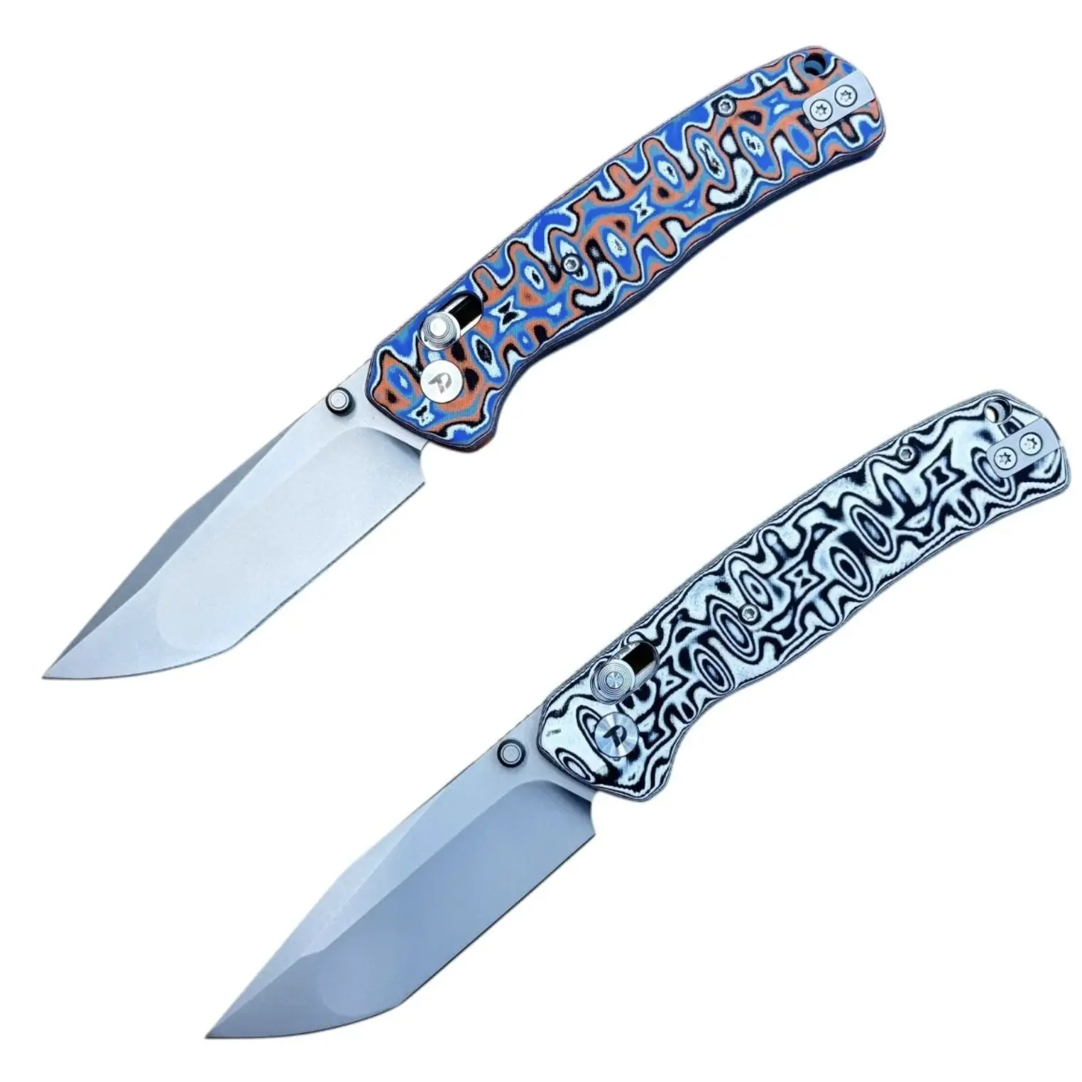 Dreamtech 14C28N Drop Point Blade, Vortex Micarta Handle, Crossbar Lock Folding Pocket Knives For Men,