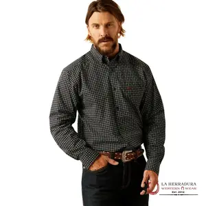 ARIAT MENS LONG SLEEVE SHIRT CLASSIC FIT GUSTAV TURQUOISE - 10054641