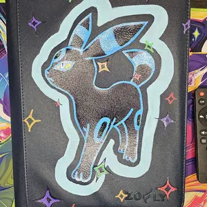 Umbreon Hand-Painted Customized 9-Card Zipper Binder