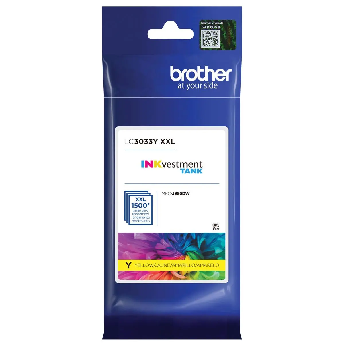 Brother LC3033 Super High Yield INKvestment Tank Type Ink Cartridge, Yellow, Up to 1500 Pages