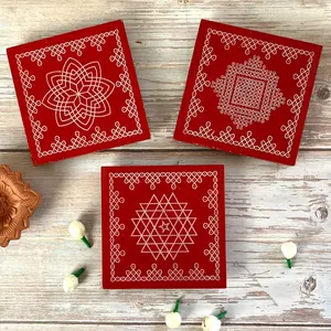 Handmade Wooden Puja Chowki 4" Floral Chaurang for Idols & Pooja Kalash Cultural Elegance for Mandir & Gifting Diwali Must Have Decor Religious Ornament with Intricate Floral Designs and Premium Wood Construction