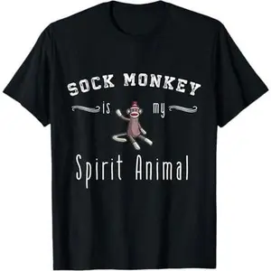 Sock Monkey Design My Spirit Animal Funny Sock Monkey Gifts T-Shirt