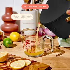 Ceramic Non-Stick Stock Pot with Strainer Lid - Black Sesame