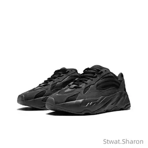 Boost 700 V2 Vanta Triple Black, featuring cushioning, anti-slip, wear-resistant, comfortable fit, and lightweight design. Low-top chunky sneakers for men and women, black, 2019 edition