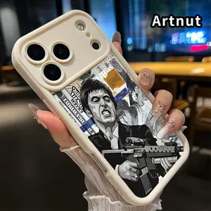 Phone Case for iPhone 17 Pro Max Air Promax Creative Scar Face Painted Pattern TPU Silicone Shock-resistant Durable Protective Soft Cover for Boy