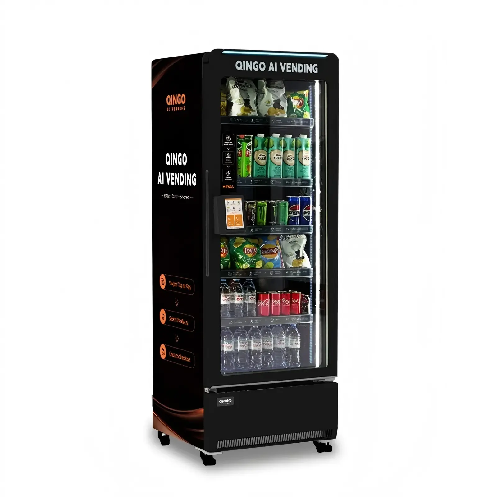 Smart Vending Machine Snack & Drink Combo, Touchless Checkout, Refrigerated Self-Service Retail Machine for Office, Gym & Apartment