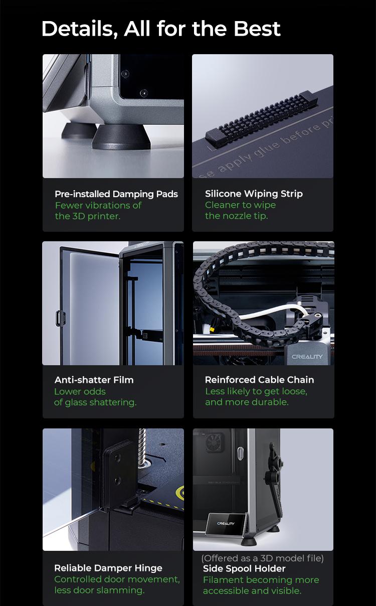 Creality K1C 3D Printer - Advanced Core XY, up to 600mm/s - High-Speed Printing with Clog-free Extruder Kit and AI Camera