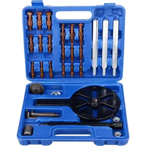 21 in 1 Bearing Puller Set, Inner Hole Puller with Curved Hook and 6 Sizes of Collets Multifunctional Bearing Removal Tool