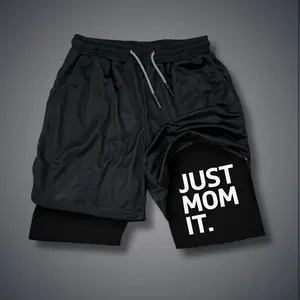 [Viral] 80s 90s Double-Layer Sports Shorts Graphic Shorts Black Camo Streetwear Shorts Men Outfits Men Vacation Outfits Shorts