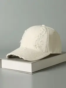 Solid Color Baseball Cap with Hole Design, Casual Washable Baseball Cap for Men & Women, Fashion Accessories for Daily Wear