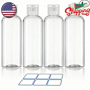 4 Pack 3.4 Oz (100ml) TSA Approved Travel Bottles