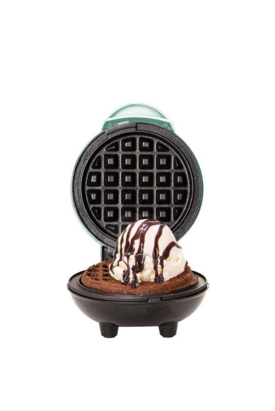 Dash Mini Waffle Maker DMW001 - 4" Snack-Sized Waffles, Dual Nonstick Surfaces, Compact & Lightweight, 350 Watts, Includes Recipe Guide