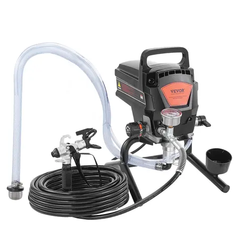 VEVOR 950W Motor Stand Airless Paint Sprayer, Power Tools Spray Gun with 3000PSI, 2.0LPM Fast Flow, Steady Power, Adjustable Motor, Speed Control, Detachable Pump Body, Handheld for Interior/Exterior Home Use