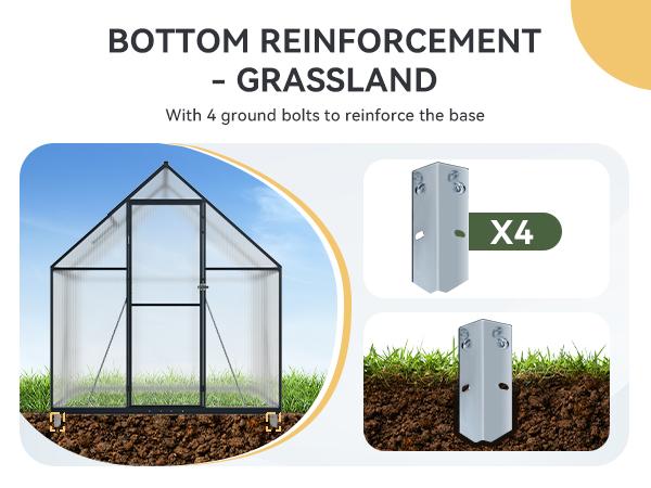 Aoxun 4x6 FT Outdoor Greenhouse,Sturdy Aluminum Frame, Polycarbonate Panels, Roof Vent, Ground Nails, Lockable Door,Quick Setup for Garden and Backyard, Black Aoxun 4x6 FT Outdoor Greenhouse,Sturdy Aluminum Frame, Polycarbonate Panels, Roof Vent, Ground Nails, Lockable Door,Quick Setup for Garden and Backyard, Black