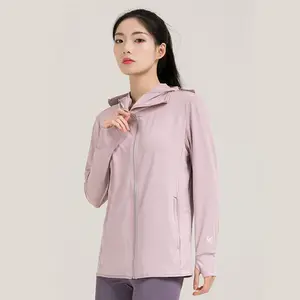 Women's Lightweight Jacket With Hidden Hair Hole - Breathable Micro Porous Face Mask - Integrated Head And Neck Cover For Multi-Angle - Fashionable Outdoor Wear