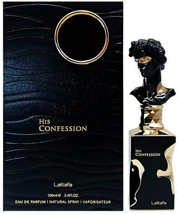 Lattafa Perfumes His Confession Eau De Parfum For Men 100ml (3.4 Oz) - Lattafa New Release With Notes Of Mandrin, Vanilla & Amber Fragrance i got you  vanilla